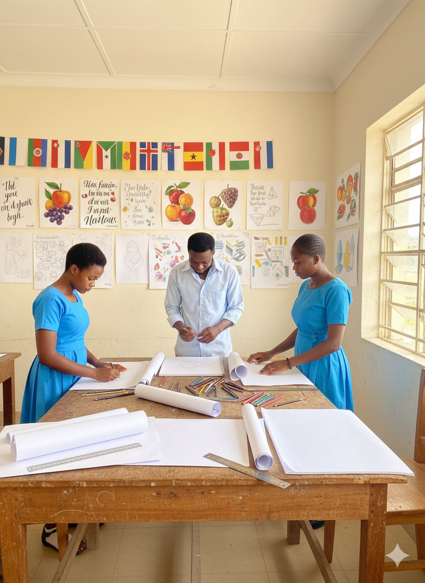Students studying